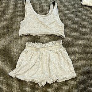 colsie pajama shorts and tank top size XS in grey